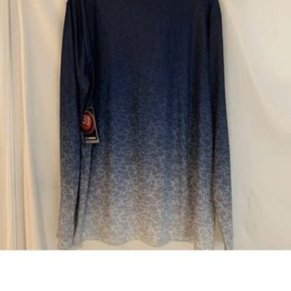 Michigan Wolverines Ombré Blue Long Sleeve Shirt Quarter Zip men’s size L New - Picture 7 of 7